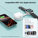 Pursuit 3-in-1 MagSafe Wireless-Foldable Fast Charge for iPhone & Apple Watch, AirPods, Android Magnetic Mount, Portable Travel Electronic