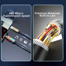 PURSUIT 4-in-1 240W SuperFast Charging CableMFi/MacBook/Samsung PpS/CertifiedMilitary-Grade Armor/Data Sync + 100W LaptopCharging Travel-Ready Tough Design, with storage box