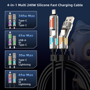 PURSUIT 4-in-1 240W SuperFast Charging CableMFi/MacBook/Samsung PpS/CertifiedMilitary-Grade Armor/Data Sync + 100W LaptopCharging Travel-Ready Tough Design, with storage box