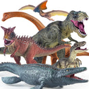 6 Pcs Big Dinosaur Toys Set,Realistic-Looking Dino T-Rex Carnotaurus,Blue Velociraptor, Mosasaurus Toy for Boys Girls Children Kids 3-12 Years Old, Idea Brithday Christmas Gifts.