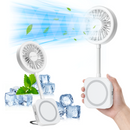 Pursuit DNDLN Magnetic Fan with LED Ring Light & Hands-Free 360° Adjustable Stand,Idea Thanksgiving Christmas Gifts for Friends.