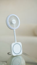 Pursuit DNDLN Magnetic Fan with LED Ring Light & Hands-Free 360° Adjustable Stand,Idea Thanksgiving Christmas Gifts for Friends.
