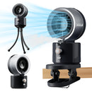 Portable Misting Fan, Clip-On or Flexible Tripod Personal Cooling Fan, Fine Mist Cools Air up to 15°F, 100 Speed Levels, Rechargeable Fan for Strollers, Golf Carts & Desktop Use