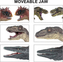 6 Pcs Big Dinosaur Toys Set,Realistic-Looking Dino T-Rex Carnotaurus,Blue Velociraptor, Mosasaurus Toy for Boys Girls Children Kids 3-12 Years Old, Idea Brithday Christmas Gifts.