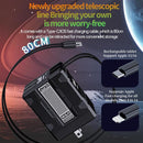 PURSUIT GaN Wall Charger with Retractable USB-C & Lightning Cables and Folding Plug