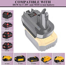 Replace for Dyson Compatible with Dewalt 20V & Milwaukee 18V Li-ion Battery Converted to Dyson V6 Battery, Use for Dyson V6 Series Vacuum Cleaners Animal Absolute