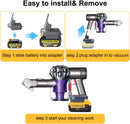 DM18DSV7V8 Battery Adapter Converter Convert Dewalt DCB205 20V Li-ion Batteries Milwaukee M18 18V Battery to for V7 V8 Battery V7/V8 Animal Motorhead Absolute Cordless Vacuums