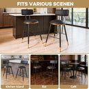 Bar Stools Set of 2 26 Inch Tall Counter Height Barstools with Backs Upholstered Bar Chairs for Kitchen Island Home Coffee Bar