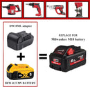 Replace for Dewalt 20V to Milwaukee 18V Battery Adapter, Convert for DeWalt 18v-20v Lithium Batteries to Milwaukee M18 18v Cordless Power Tools Use