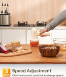 3-in-1 Hand Mixer, hand mixer electric handheld with Garlic Chopper to Cutting Onions, Peppers, 3-Speed Self-Control Electric Mixer with Type-C Charging Cable for Whipping or Mixing Eggs, Cream