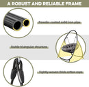 Hammock Hanging Chair with Stand Round-Shaped Swing Chair Indoor with Padded Cushion for Outdoor Bedroom Patio Balcony