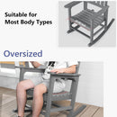 Patio Oversized Rocking Chair Outdoor, Weather Resistant, Low Maintenance, High Back Front Porch Rocker Chairs 385lbs Support