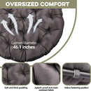 Hammock Hanging Chair with Stand Round-Shaped Swing Chair Indoor with Padded Cushion for Outdoor Bedroom Patio Balcony
