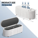 Storage Ottoman Bench, 46 Inch Upholstered Bench & Ottoman with Larger Storage Space, Bed Bench with Safety Hinge, End of Bed Storage Bench for Bedroom, Living Room, Entryway, Closet