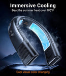 COOLIFY 2 Neck Air Conditioner, Portable Personal Cooler Neck Fan,Portable Personal Cooler and Heater Strong Wind,Idea Gifts for Women & Men,Refurbished