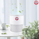 Arm & Hammer, AH510W HEPA Air Purifier for Home Office, Desktop Cleaner Removes 99.97% Allergies, Smoke, Dust, Pollen, Pet Dander, Odor, Germs, Mold, Pearl White