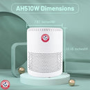 Arm & Hammer, AH510W HEPA Air Purifier for Home Office, Desktop Cleaner Removes 99.97% Allergies, Smoke, Dust, Pollen, Pet Dander, Odor, Germs, Mold, Pearl White