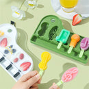 Piano Key Design Ice Cube & Popsicle Mold+Bi-Fold Ice Lattice Single Layer SET