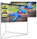 VIVOHOME 100 Inch 2-in-1 Portable Video Projector Screen with Triangle Stand, 16:9 Aspect Ratio Hanging Screen for Home School Office Indoor Outdoor