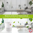 Arm & Hammer, AH510W HEPA Air Purifier for Home Office, Desktop Cleaner Removes 99.97% Allergies, Smoke, Dust, Pollen, Pet Dander, Odor, Germs, Mold, Pearl White