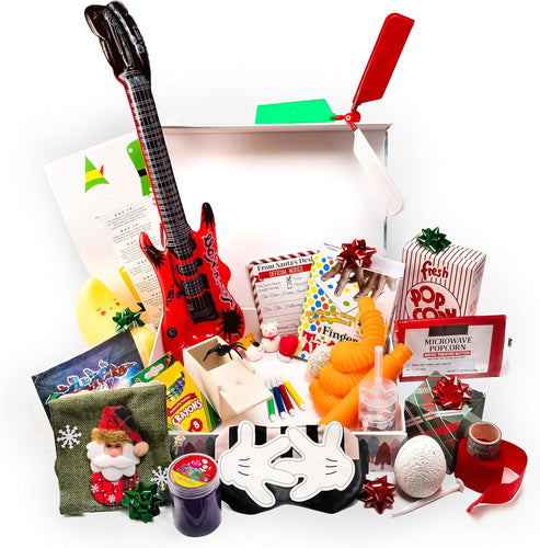 Christmas Elf on Shelf Activity Advent Calendar - 24-Day Holiday Countdown Kit with Daily Props, Crafts, Games for Family Fun