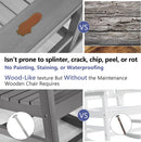 Patio Oversized Rocking Chair Outdoor, Weather Resistant, Low Maintenance, High Back Front Porch Rocker Chairs 385lbs Support