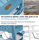 Patio Oversized Rocking Chair Outdoor, Weather Resistant, Low Maintenance, High Back Front Porch Rocker Chairs 385lbs Support