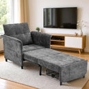 Convertible Sleeper Chair 79" Long Chair Bed w/Adjustable Backrest 4-in-1 Pull Out Lounge Chair 500 LBS Load Bearing Single Sofa Bed with Pillow for Living Room & Small Space