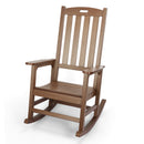 Patio Oversized Rocking Chair Outdoor, Weather Resistant, Low Maintenance, High Back Front Porch Rocker Chairs 385lbs Support