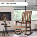 Patio Oversized Rocking Chair Outdoor, Weather Resistant, Low Maintenance, High Back Front Porch Rocker Chairs 385lbs Support