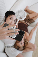 Pursuit DNDLN Magnetic Fan with LED Ring Light & Hands-Free 360° Adjustable Stand,Idea Thanksgiving Christmas Gifts for Friends.