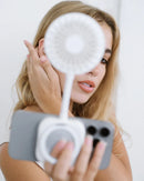 Pursuit DNDLN Magnetic Fan with LED Ring Light & Hands-Free 360° Adjustable Stand,Idea Thanksgiving Christmas Gifts for Friends.