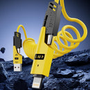 OOI Armored Dragon Vlll 4-in-1 Coiled Universal USB Charger Cable-65W Fast Car Charging & Data Sync for iPhone 16/15, iPad Pro,Electronic(Charging suit)