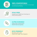 6.5 inch Renewable Fiber (Paper) Forks (200 or 600 Packs), PFAS, Bleach Free, BPI Certified, Compostable