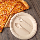 9-inches Renewable Fiber (Paper) Plates (50-Pack, 125-Pack or 500-Pack), PFAS, Bleach Free, BPI Certified, Compostable