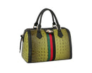 Fashion Croco Satchel with bee and Stripe